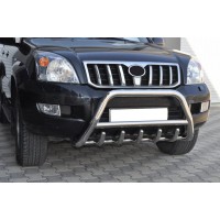 Toyota LC 120 Prado Кенгурятник низький WT003 (нерж)