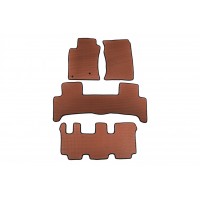 Коврики EVA (3 ряда, Коричневый) для Toyota Land Cruiser Prado 120