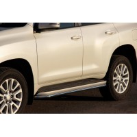 Захист бічного порогу BB004 (2 шт, нерж.) для Toyota Land Cruiser Prado 120