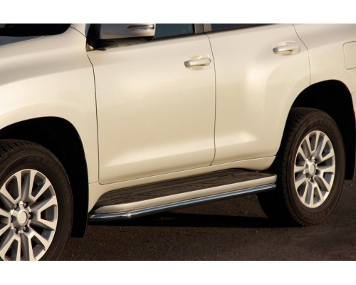 Захист бічного порогу BB004 (2 шт, нерж.) для Toyota Land Cruiser Prado 120