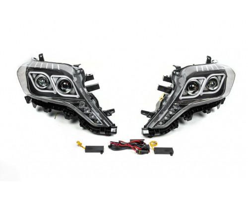 Передняя оптика FullLED (2013-2017, 2 шт) для Toyota Land Cruiser Prado 150