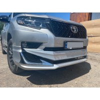 Накладки на передній та задній бампер Modelista V3-LED (2017-) Чорний колір для Toyota Land Cruiser Prado 150