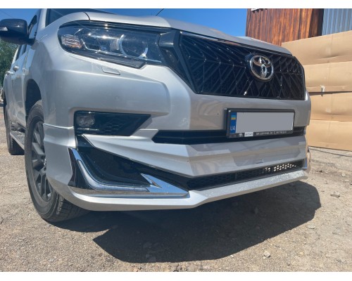 Накладки на передній та задній бампер Modelista V3-LED (2017-) Чорний колір для Toyota Land Cruiser Prado 150 - 61153-11