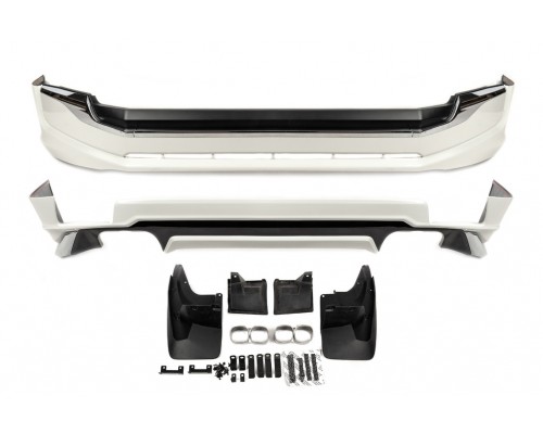 Toyota LC 150 Prado Накладки на передний и задний бампер Executive (2017-) Белый цвет - 61094-11