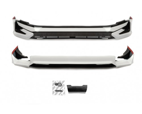 Накладки на передний и задний бампер Modelista V2 (2017-) Белый цвет для Toyota Land Cruiser Prado 150 - 62615-11