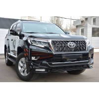 Накладки на передній та задній бампер TRD (2017-) Чорний колір для Toyota Land Cruiser Prado 150
