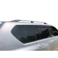 Рейлінги турецький дизайн (Хром, 2 шт.) Металеві ніжки для Toyota Land Cruiser Prado 150