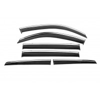 Ветровики с хромом Niken Luxury (6 шт) для Toyota Land Cruiser 200
