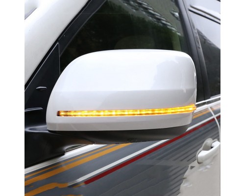 Крышки зеркал (с LED повторителем, стиль 2020) Белый цвет для Toyota Land Cruiser 200 - 64175-11