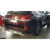 Задній захист AK002-double (2 шт, нерж) для Toyota Land Cruiser 200
