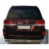 Задній захист AK002-double (2 шт, нерж) для Toyota Land Cruiser 200
