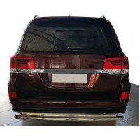 Задній захист AK002-double (2 шт, нерж) для Toyota Land Cruiser 200