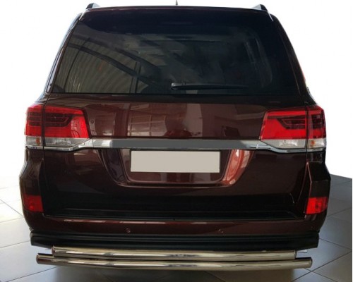 Задній захист AK002-double (2 шт, нерж) для Toyota Land Cruiser 200