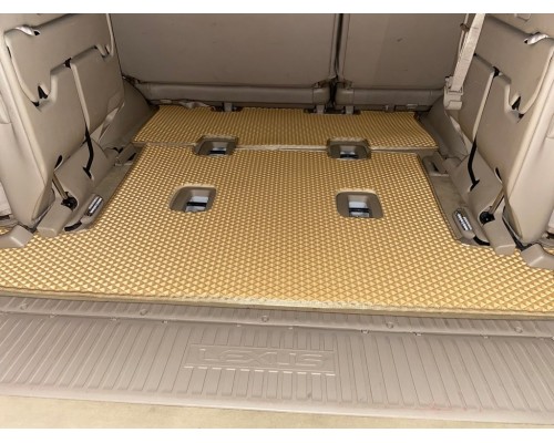 Коврик багажника 2 шт Бежевый (EVA, 7 мест) для Toyota Land Cruiser 100 - 62625-11