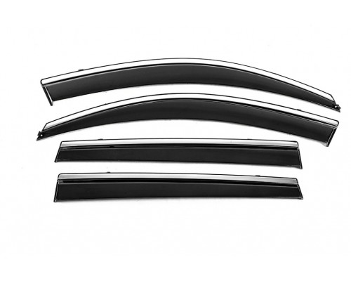 Ветровики с хромом Niken Luxury (4 шт, Long) для Toyota Rav 4 2006-2013 гг
