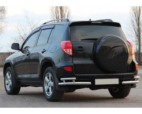 Задні куточки AK003-double (2 шт, нерж) для Toyota Rav 4 2006-2013