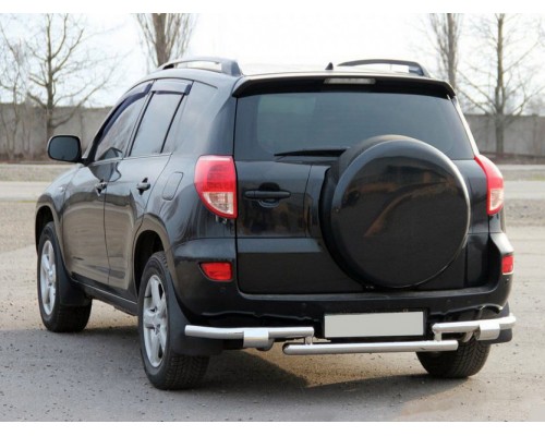 Задній захист AK005-2 (2 шт, нерж) для Toyota Rav 4 2006-2013