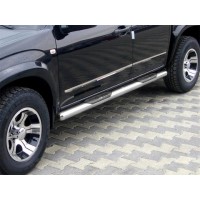 Боковые трубы (2 шт, нерж) для Toyota Rav 4 2006-2013