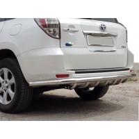Задній захист AK005-15 (2 шт, нерж) для Toyota Rav 4 2006-2013