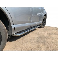 Боковые пороги Maydos V2 (2 шт., алюминий -2021 нерж) для Toyota Rav 4 2013-2018