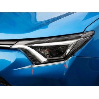Нижняя окантовка фар Libao 2016-2018 (2 шт, пласт) для Toyota Rav 4 2013-2018