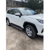 Боковые пороги OEM V1A (2 шт, алюминий) для Toyota Rav 4 2019+ - 62202-11