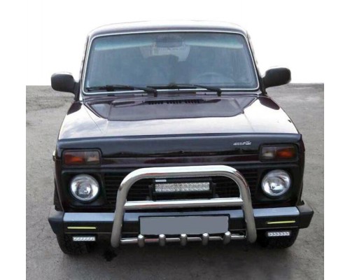 Кенгурятник QT006 (нерж.) для Lada Niva та Urban