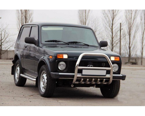 Кенгурятник QT007 (нерж.) для Lada Niva та Urban