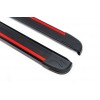 Боковые пороги Maya Red-Black (2 шт., алюминий) для Volkswagen Amarok - 64742-11