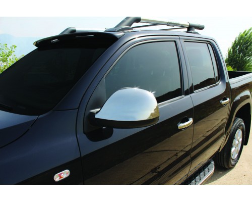 Накладки на зеркала (2 шт, нерж.) OmsaLine - Итальянская нержавейка для Volkswagen Amarok - 49329-11