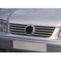 Накладки на решетку (8 шт, нерж) для Volkswagen Bora 1998-2004