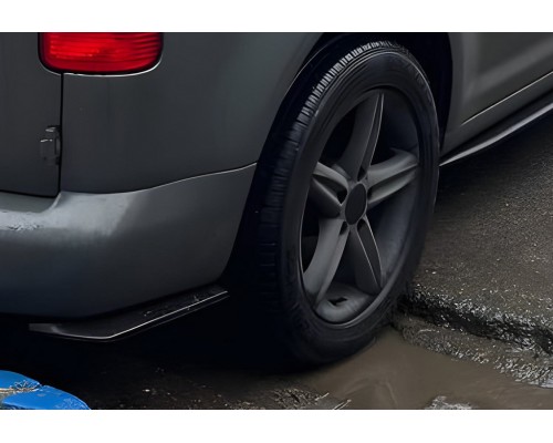 Flap накладка на задний бампер DPT (ABS) (2шт) (черный глянец) для Volkswagen Caddy 2004-2010 гг