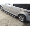 Молдинги под сдвижную дверь (2 шт, нерж) Короткая база для Volkswagen Caddy 2004-2010 - 49101-11