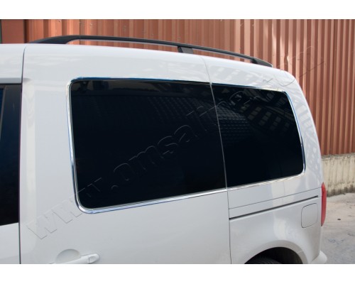 Обведення заднього скла (12 шт, нерж) для Volkswagen Caddy 2004-2010 - 49352-11