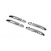 Накладки на ручки (нержавіюча сталь) 3 штуки, Carmos - Турецька сталь для Volkswagen Caddy 2004-2010 - 49103-11