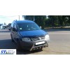 Кенгурятник WT003 (нерж) 60мм, з написом для Volkswagen Caddy 2004-2010 - 48964-11
