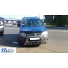 Кенгурятник WT003 (нерж) 60мм, з написом для Volkswagen Caddy 2004-2010 - 48964-11