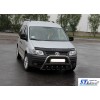 Кенгурятник WT003 (нерж) 60мм, з написом для Volkswagen Caddy 2004-2010 - 48964-11