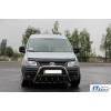 Кенгурятник WT003 (нерж) 60мм, з написом для Volkswagen Caddy 2004-2010 - 48964-11