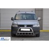 Кенгурятник WT003 (нерж) 60мм, з написом для Volkswagen Caddy 2004-2010 - 48964-11