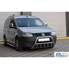 Кенгурятник WT003 (нерж) 60мм, з написом для Volkswagen Caddy 2004-2010 - 48964-11