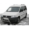 Кенгурятник WT003 (нерж) 60мм, з написом для Volkswagen Caddy 2004-2010 - 48964-11