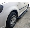 Боковые пороги RedLine V1 (2 шт, алюм) Maxi база для Volkswagen Caddy 2004-2010 - 67974-11
