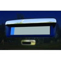 Накладка над номером (1 дверн, нерж) Carmos - Турецька сталь (з написом) для Volkswagen Caddy 2004-2010