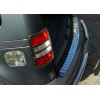 Накладка на задний бампер прямая (Omsa, нерж) Матовая для Volkswagen Caddy 2004-2010 - 56605-11