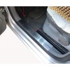 Накладки на внутренние пороги (без надписи, сталь) 4 штуки для Volkswagen Caddy 2004-2010 гг