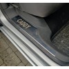 Накладки на внутренние пороги (Carmos, сталь) 3 штуки для Volkswagen Caddy 2004-2010 - 49098-11