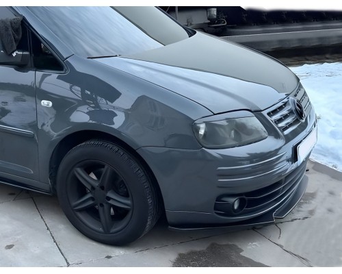 Передняя лип накладка Niken Black (ABS) для Volkswagen Caddy 2004-2010 гг