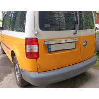 Накладка над номером (2 дверн, нерж) для Volkswagen Caddy 2004-2010 гг.