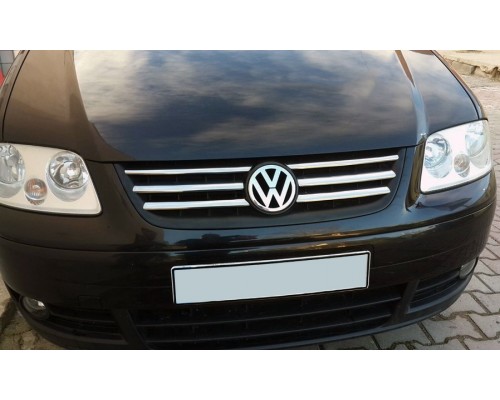 Накладки на решітку Life (6 шт, нерж) для Volkswagen Caddy 2004-2010 - 49099-11